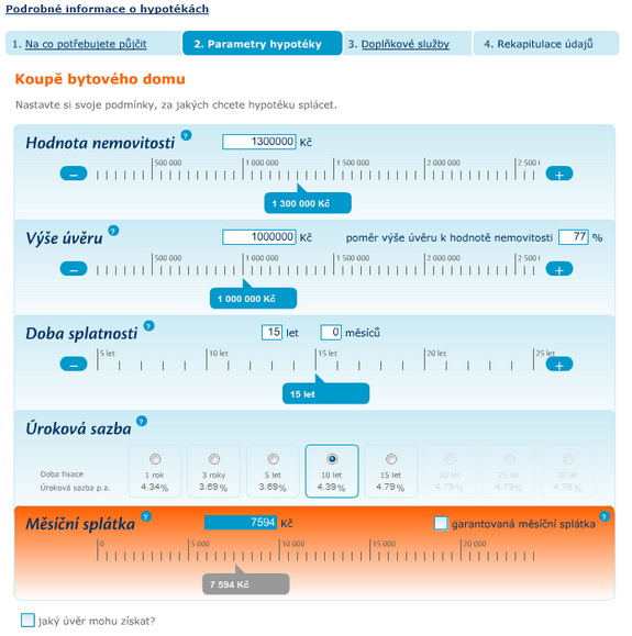 Čsob hypoteční kalkulačka