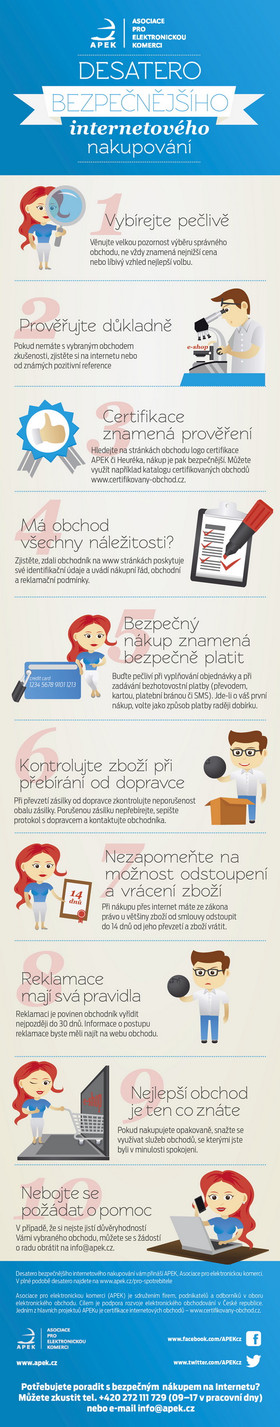 Infografika - jak nakupovat bezpečněji na internetu