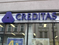 Záložna Creditas snižuje úrokové sazby. Na snímku pobočka Creditas.