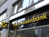 Nový chráněný akciový fond od Raiffeisenbank. Na snímku pobočka Raiffeisenbank.