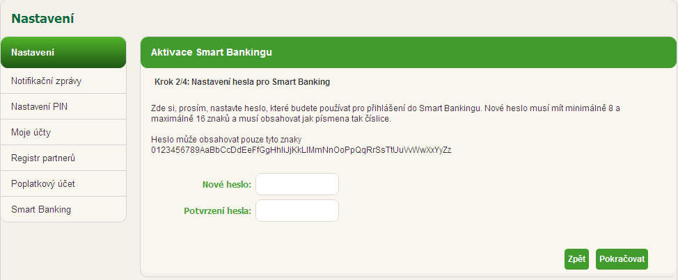 Sberbank spouští službu Smart Banking. Na snímku aktivace v Online Bankingu.