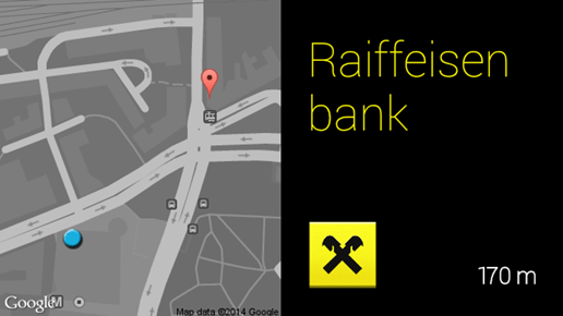 Potřebujete najít nejbližší bankomat? Pomůže vám aplikace od Raiffeisenbank. Na snímku Google mapa.