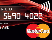 MasterCard - logo na bezkontaktní kartě