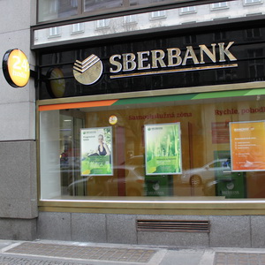 Sberbank spouští službu Smart Banking. Na snímku pobočka Sberbank.