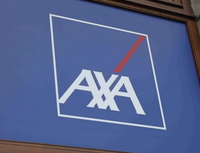 Axa spouští prodej nového produktu pojištění vozidel Auto Go. Na snímku logo Axa.