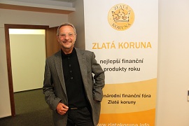 Tisková konference k vyhlášení výsledků 9. ročníku soutěže Zlatá koruna o nejlepší finanční produkty roku se konala 2. června 2011 V Praze v budově Nové scény Národního divala. Na snímku ředitel soutěže Zlatá Koruna Pavel Doležal z pdMEDIA s.r.o.