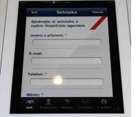 Sjednání schůzky v pojišťovně přes aplikaci Manager