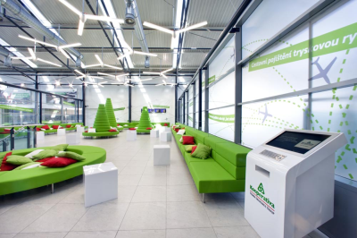 Relaxační zóna na pražském letišti od Kooperativy