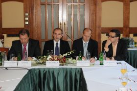 Na snímku zleva Petr Koblic, Martin Hanzlík, Zdeněk Tůma a Miloš Růžička