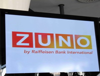 ZUNO Bank - Refinancování úvěru si můžete spočítat a zařídit online. Na snímku: obrazovka s logem ZUNO