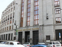 Česk&aacute; n&aacute;rodn&iacute; banka - ČNB patrně intervenovat nebude. Na sn&iacute;mku: Budova ČNB