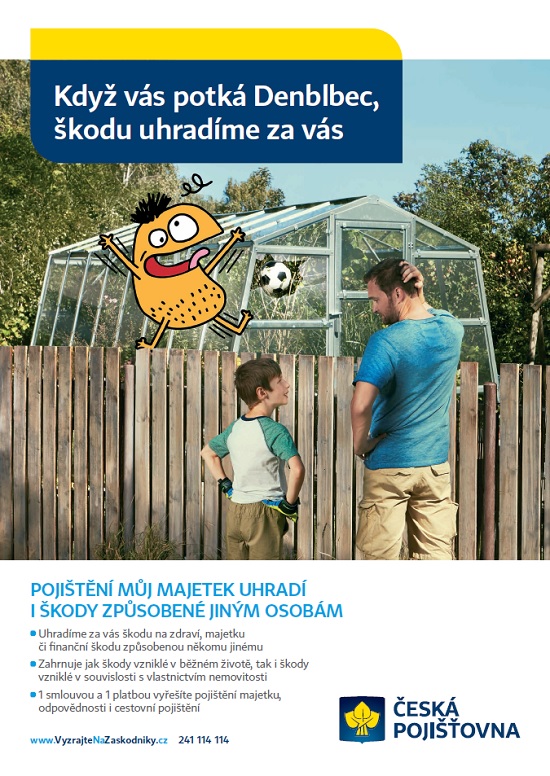 Reklama České pojišťovny na pojištění Můj Majetek: Den Blbec