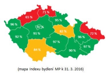 Index bydlení MP k 31.3.2016
