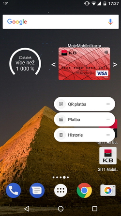 Obrázek 1 - Mobilní banka KB - push notifikace